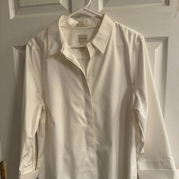 Classis No Iron White Chico's Top - Picture 1 of 3